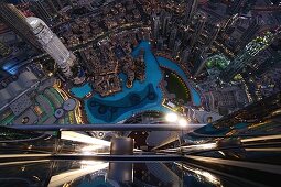 At the Top Sky, Burj Khalifa, Blick, Aussichtsterrasse, 148. Etage, 555 Meter, Dubai, VAE, Vereinigte Arabische Emirate