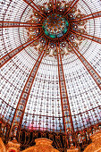Glass dome of the Galeries Lafayette, Paris, France, Europe