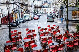 Street restaurant, Montmartre, Paris, France, Europe