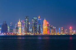 Skyline von Corniche, West Bay, Doha, Katar
