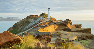 Castle Point Lighthouse, Sandstone, Wellington, North Island, New Zealand, Oceania