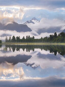 Lake Matheson, Mount Cook, Westland Nationalpark, West Coast, Südinsel, Neuseeland