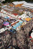 Shadow from ferris wheel on the Oktoberfest in Munich, Bavaria, Germany