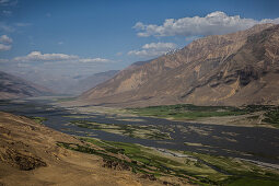 Fluss Panj im Wakhan, Grenze Afghanistan und Tadschikistan, Asien