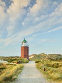 Lighthouse cross mark fire Rotes Kliff, Sylt, Schleswig-Holstein, Germany