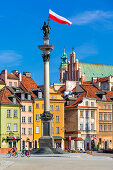 Schlossplatz, historischer Platz mit Sigismundssäule von 1644, Altstadt, Warschau, Polen, Europa