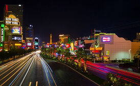 Glowing strip in Las Vegas at night, USA