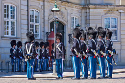 Amalienborg, Rokoko-Palastkomplex aus dem 18. Jahrhundert. Palast von Christian IX., Kopenhagen, Dänemark