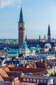 View from the platform of The Round Tower (Rundetaarn), formerly Stellaburgis Hafniens, built as an astronomical observatory, Copenhagen, Zealand, Denmark