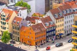 Houses on the corner of Overgaden Neden Vandet street and Torvegade street, Copenhagen, Zealand, Denmark