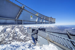 Viewing platform AlpspiX at Osterfelderkopf (2,057 m) in the Wetterstein Mountains, Grainau near Garmisch-Partenkirchen, Werdenfelser Land, Upper Bavaria, Bavaria, Southern Germany, Germany, Europe