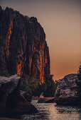 Fluss im Windjana Gorge Nationalpark in der Kimberley Region in Westaustralien, Australien, Ozeanien