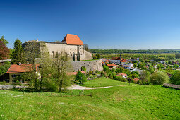 Tittmoning Castle, Tittmoning, Benediktradweg, Upper Bavaria, Bavaria, Germany