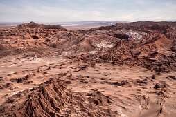 Blick auf das „Valle de la Muerte“ (Death Valley, Todestal) , San Pedro de Atacama, Atacama Wüste, Region Antofagasta, Chile, Südamerika
