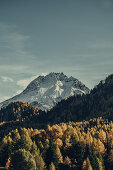 Herbstliche Berglanschaft im Oberengadin, Engadin, Schweiz, Europa