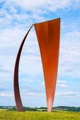 The word sail sculpture by artist Heinrich Popp near Sotzweiler, Saarland, Germany
