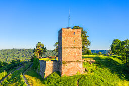 Aerial view of Siersberg Castle, Rehlingen-Siersburg, Saarland, Germany