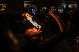 Fire Eater, Wroclaw, Poland, Europe