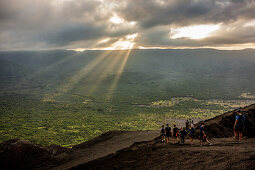 On the crater of the Yasur volcano on Tanna, Vanuatu, South Pacific, Oceania