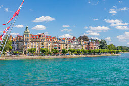 Rhein-Ufer und Seestraße in Konstanz, Baden-Württemberg, Deutschland