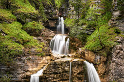 The Kuhfluchtwasserfälle waterfalls near Farchant, Bavaria, Germany