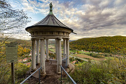 Entrance to the Prinz Rupprecht Pavilion, Streitberg, Upper Franconia, Bavaria, Germany