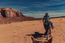 Horseback riding in the Navajo area in Monument Valley, Arizona, Utah, USA, North America