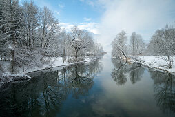 Winter am Kochelsee, Kochel am See, Bayern, Deutschland
