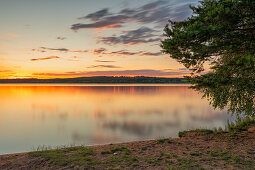 Abendstimmung am Rothsee, Roth, Mittelfranken, Franken, Bayern, Deutschland, Europa