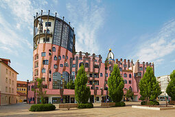 Green Citadel in Magdeburg, Friedensreich Hundertwasser House, Saxony-Anhalt, Central Germany, Germany, Europe