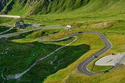 Kehren der Glockner Hochalpenstraße, Glocknergruppe, Hohe Tauern, Nationalpark Hohe Tauern, Salzburg, Österreich