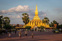 Pha Tat Luang, Stupa, Temple, Buddhism, Religion, Architecture, Culture, Landmark, Laos, Southeast Asia; Asia; Vientiane;