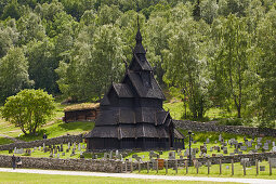 Stabkirche Borgund, Gemeinde Laerdal, Sogn og Fjordane, Norwegen, Europa 