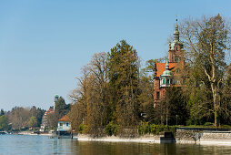 old villas on the lakefront, Bad Schachen, Lindau, Lake Constance, Bavaria, Germany