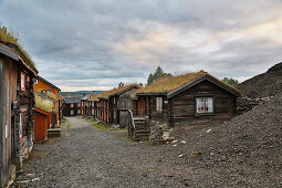 Sleggveien in the mining town of Roeros, UNESCO World Heritage, Soer-Troendelag, Norway, Europe