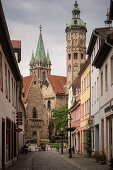 UNESCO Weltkulturerbe „Naumburger Dom“, Blick von Altstadt zum Dom, Naumburg (Saale), Burgenlandkreis, Sachsen-Anhalt, Deutschland