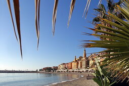 Plage des Sablettes, Menton, Provence-Alpes-Cote d'Azur, France