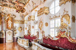 Goldener Saal in der Akadamie für Lehrerfortbildung, Dillingen an der Donau, Bayern, Deutschland