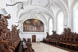 Chapter house in the Obermarchtal monastery, municipality near Ehingen, Alb-Donau district, Baden-Württemberg, Danube, Germany