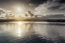 Morgenstimmung im Nationalpark Wattenmeer, Spiekeroog, Ostfriesland, Niedersachsen, Deutschland, Europa