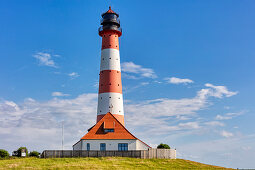 Leuchtturm Westerheversand, Halbinsel Eiderstedt, Schleswig-Holstein, Deutschland