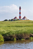 Leuchtturm Westerheversand, Nationalpark Wattenmeer, Schleswig-Holstein, Deutschland