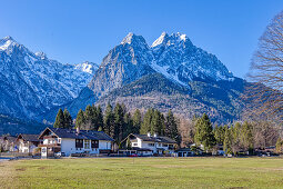Garmisch with Zugspitze, Bavaria, Germany