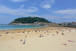 Playa La Concha, Donostia-San Sebastian, Baskenland, Spanien