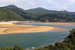 Sandbänke am Ria de Urdaibai, auch Ria Guernika oder Ria Mundaka genannt, Mundaka, Urdaibai Biosphere Reserve, Baskenland, Spanien