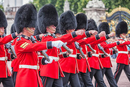 Wachablösung, Buckingham Palace, London, England, Vereinigtes Königreich