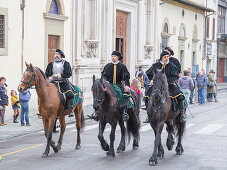 Teilnehmer des Cart-Festival, Parade, Florenz, Toskana, Italien
