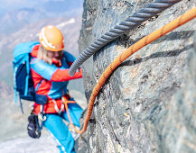  Austria, East Tyrol, Kals, Großglockner, Climbing on the Stüdlgrat 