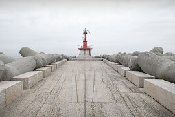 Blick auf den Leuchtturm von Sottomarina, Chioggia, Veneto, Italien, Europa