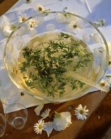 White Wine Punch with Woodruff Leaves